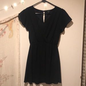 Black event dress barley worn